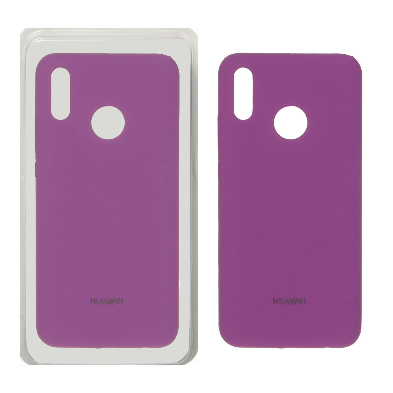قاب سیلیکونی پاک کنی اورجینال Huawei Y9 2019 - ارغوانی (پک دار)